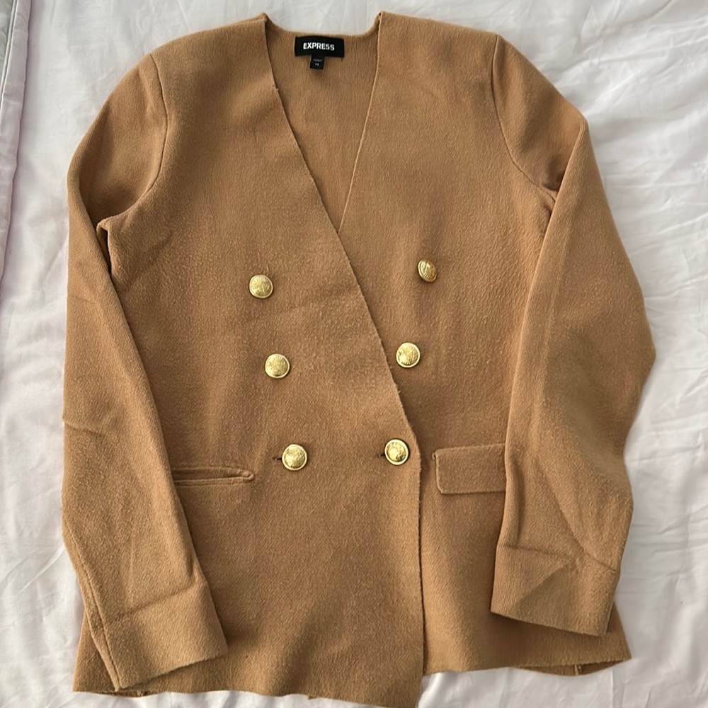 Express Button Down Sweater With Pockets - image 1